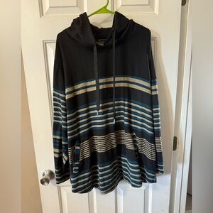 BloomChic Black and Blue Striped Sweater